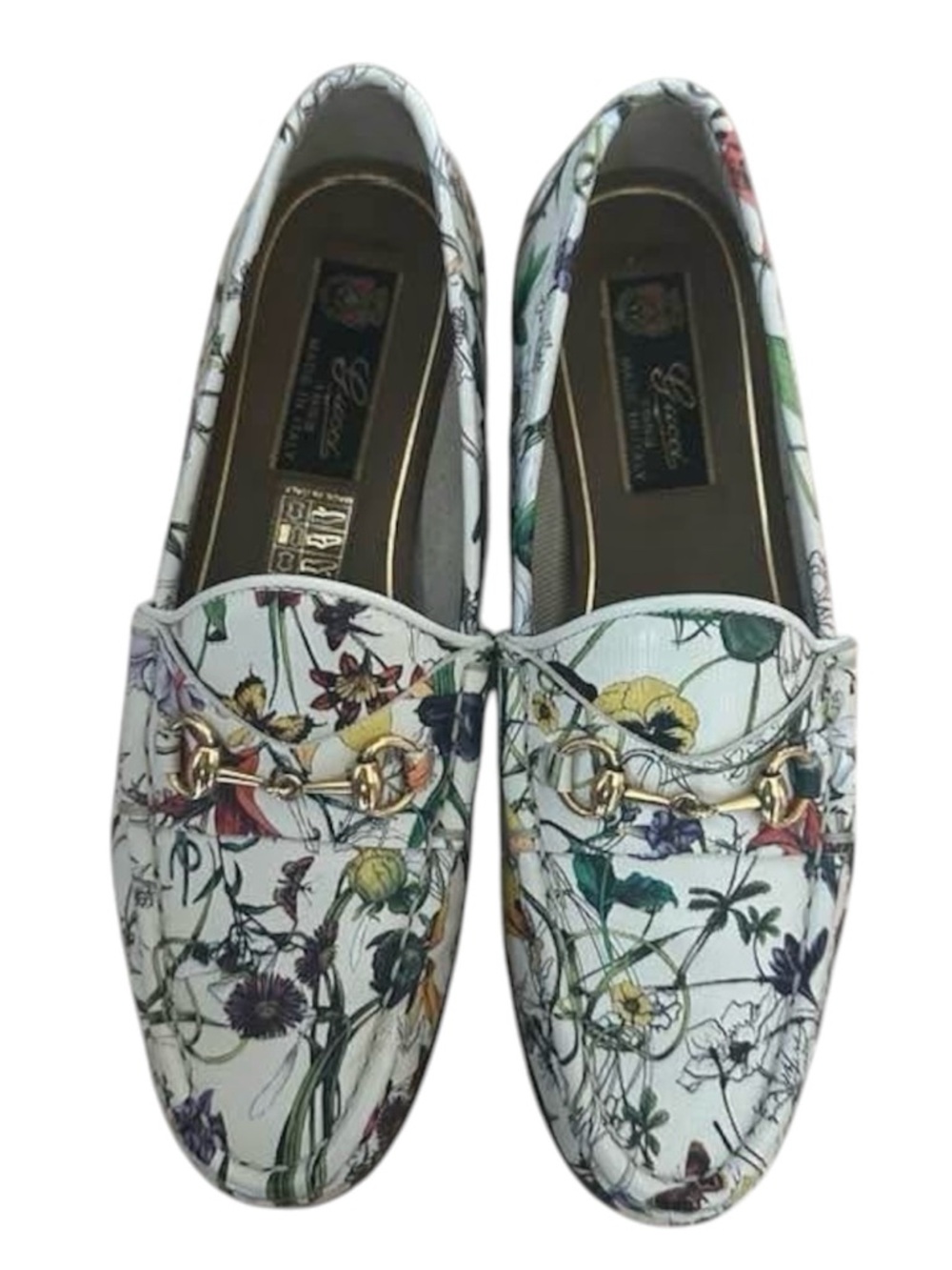 Authentic Gucci Horsebit Floral Loafers